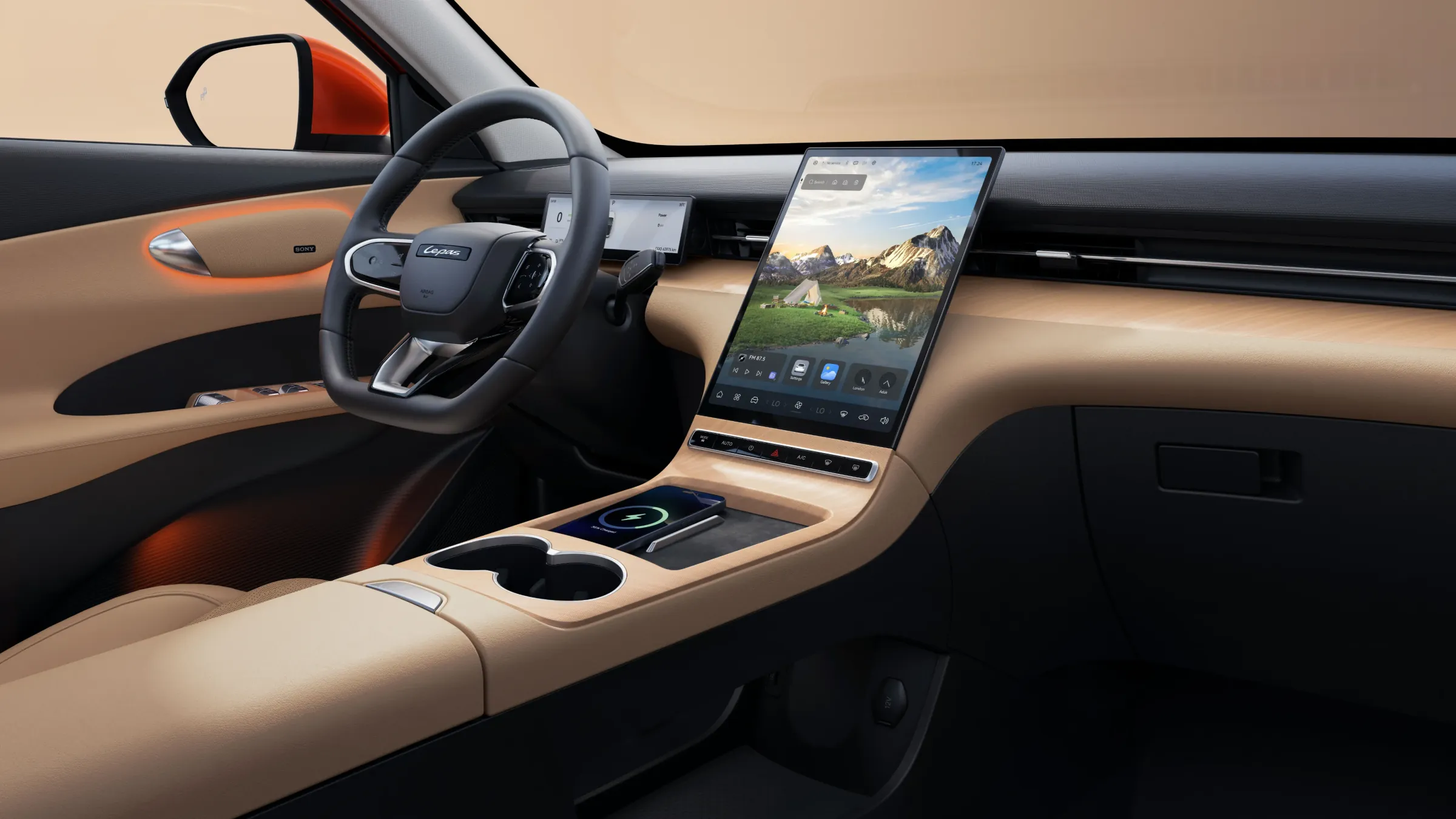 Lepas L6 interior — Soft-touch instrument panel